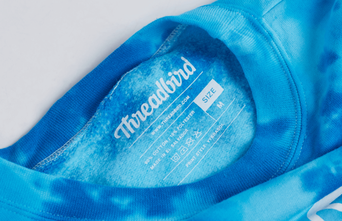 Heatpress Tags on Tie Dye