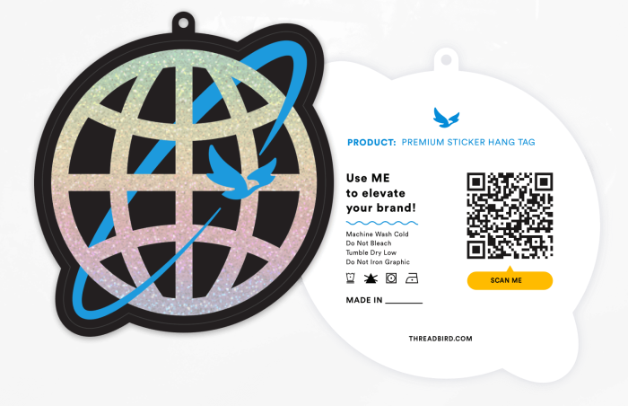 Sticker Hang Tag Globe